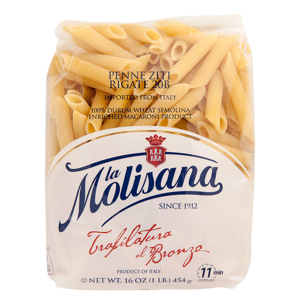 Molisana　Pasta　Penne　of　Ziti　Rigate　Pound　(Pack　12)-　ラ・モリサーナ・パスタ、ペンネ・ジティ・リガーテ、1ポンド（12個パック）　La