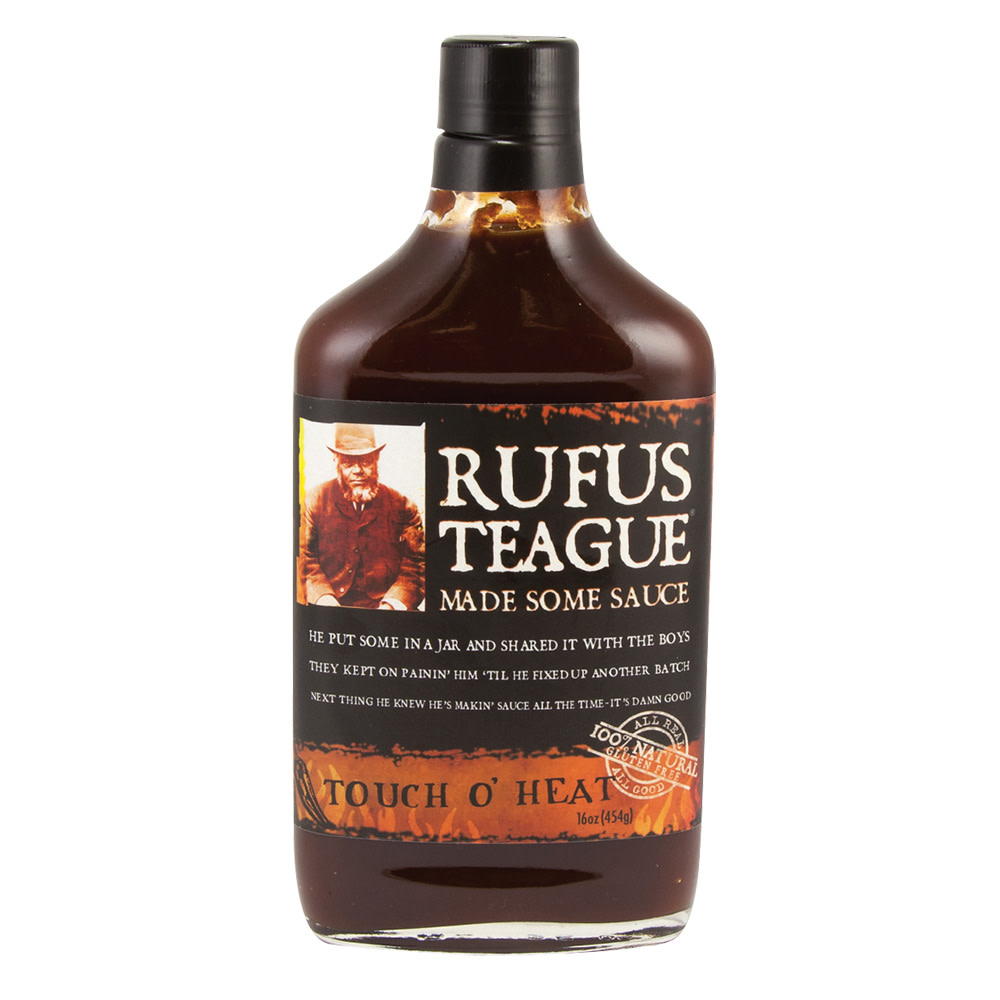 Rufus Teague Touch O'Heat BBQ Sauce 16 oz Bottle Nassau Candy