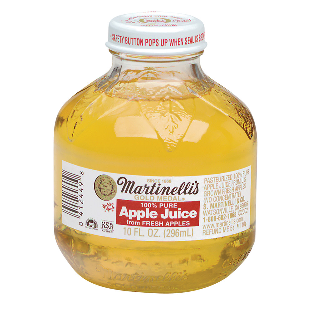 martinelli apple juice bottle