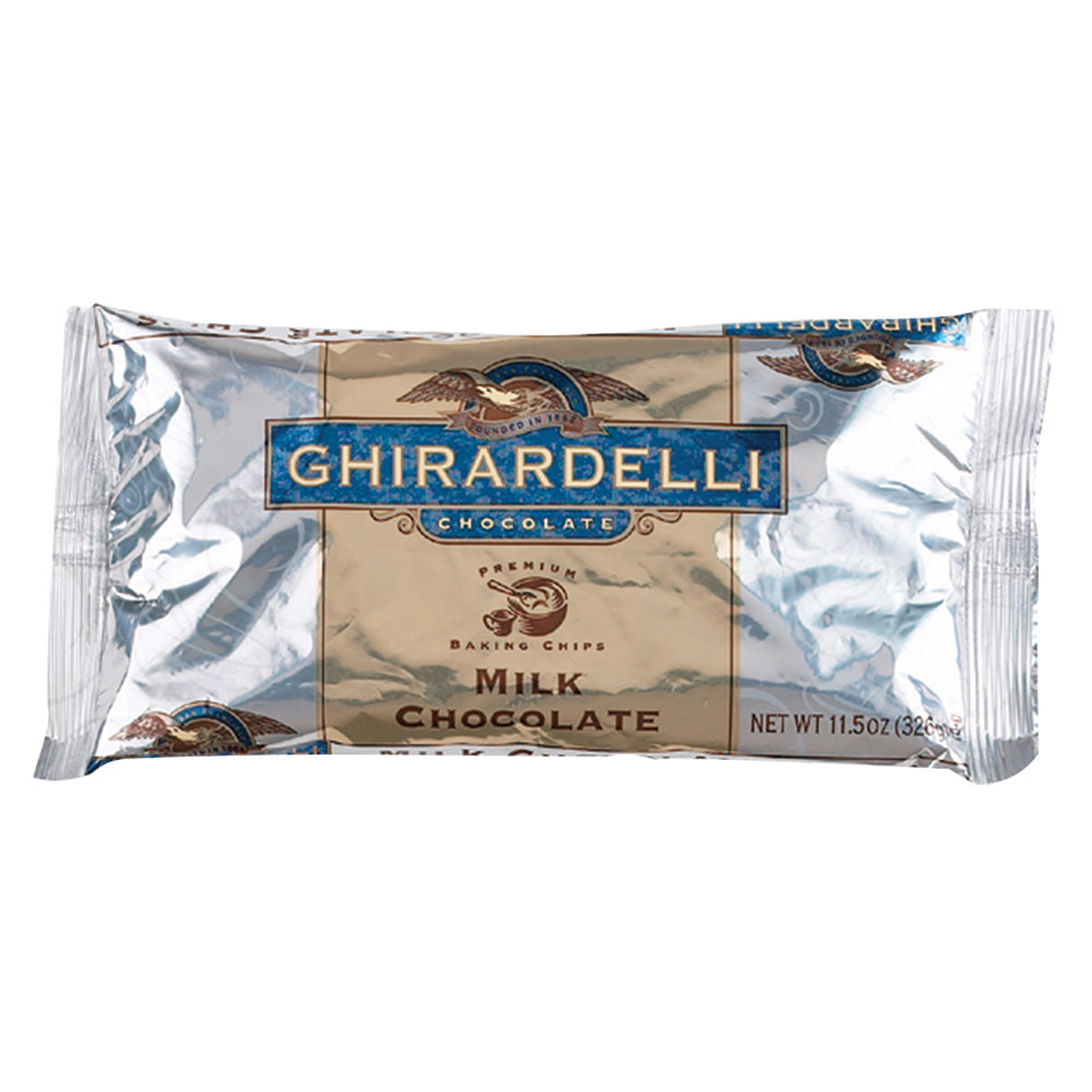 Ghirardelli Milk Chocolate Baking Chips 11.5 Oz Bag Nassau Candy