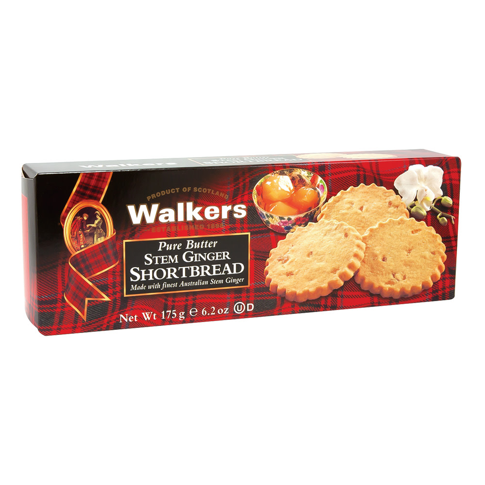 Walkers Shortbread Ginger Cookies 6.2 Oz Box Nassau Candy