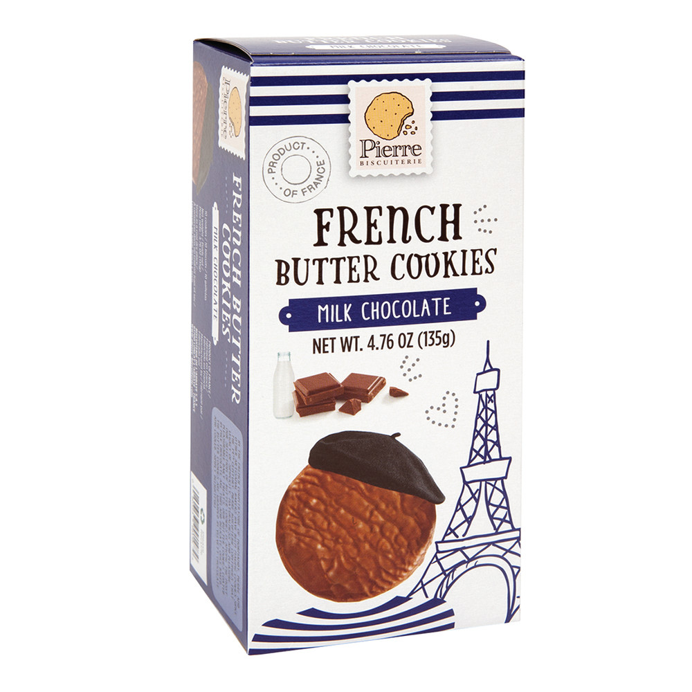 Pierre French Butter Cookies Coated In Milk Chocolate 4 76 Oz Box