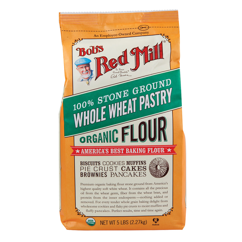 Bob's Red Mill Organic Whole Wheat Pastry Flour 5 Lb Bag Nassau Candy