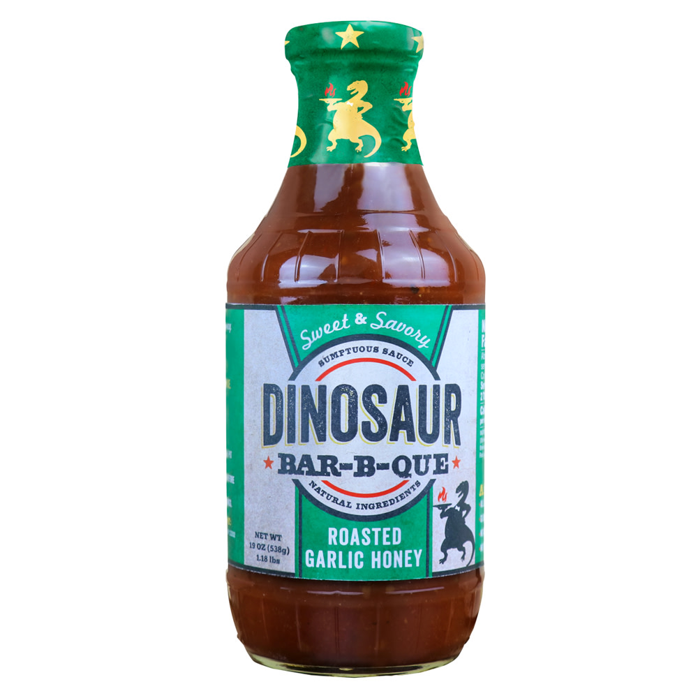 Dinosaur BarBQue Roasted Garlic Honey Sauce 19 oz Bottle Nassau Candy
