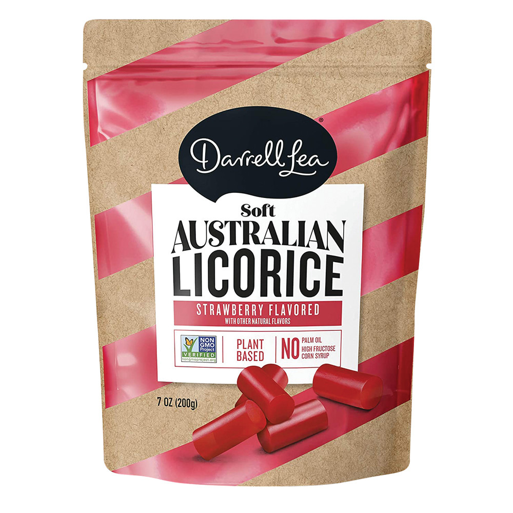 DARRELL LEA RED STRAWBERRY LICORICE 7 OZ PEG BAG