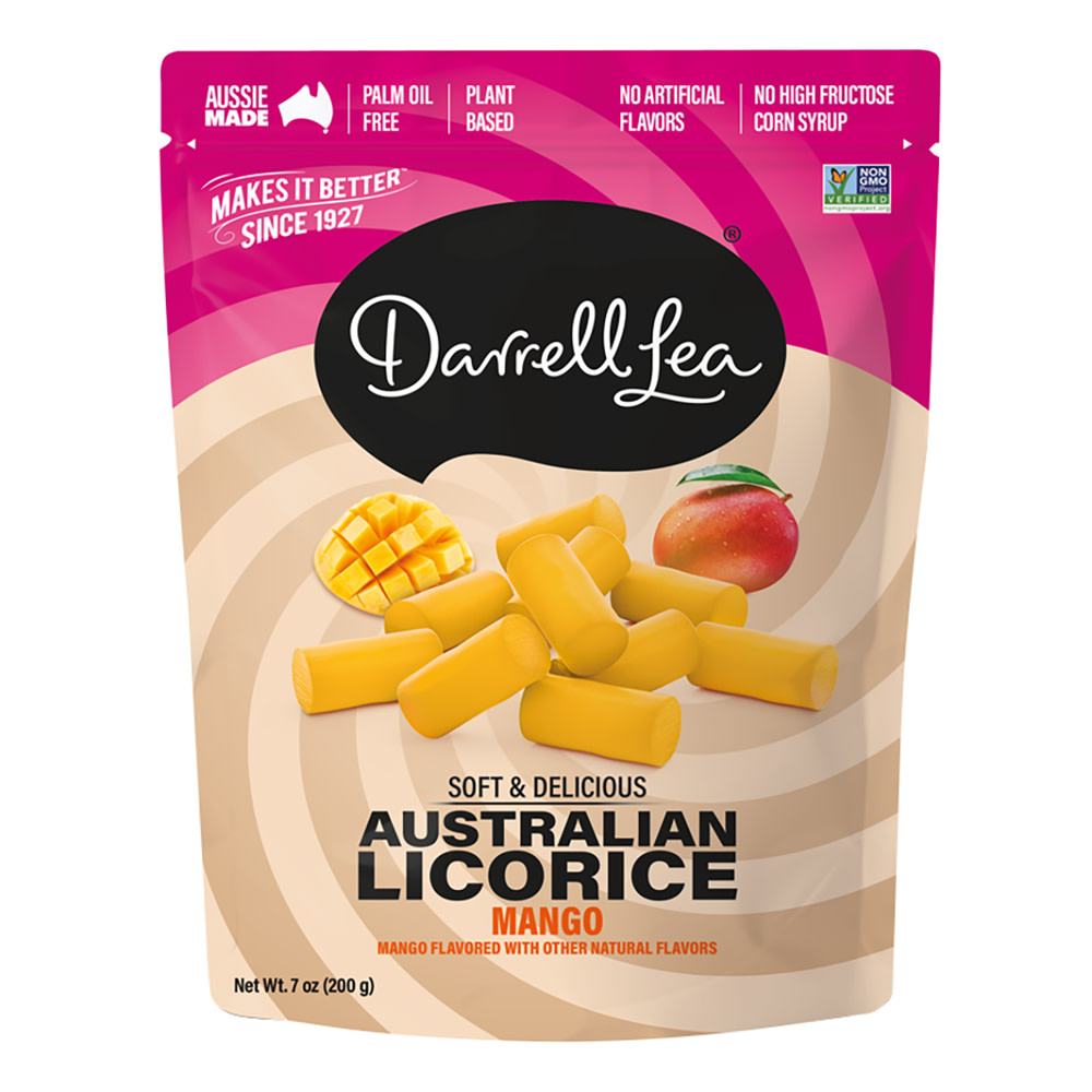DARRELL LEA MANGO LICORICE 7 OZ PEG BAG