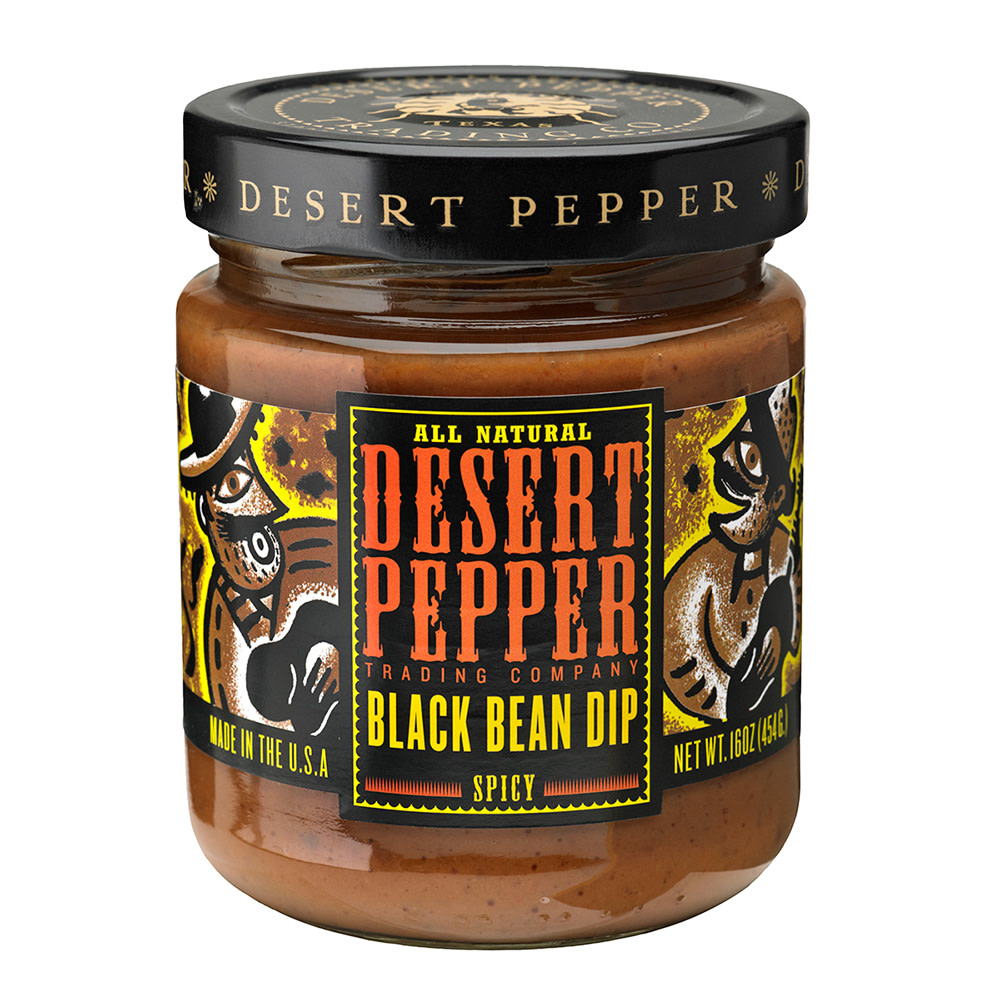 Desert Pepper Spicy Black Bean Dip 16 Oz Jar Nassau Candy