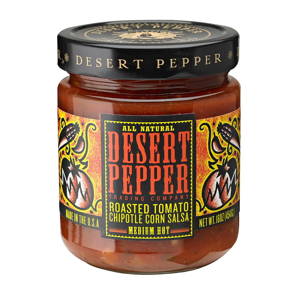 Desert Pepper Corn Black Bean Roasted Pepper Salsa (6x16 Oz) main image 1