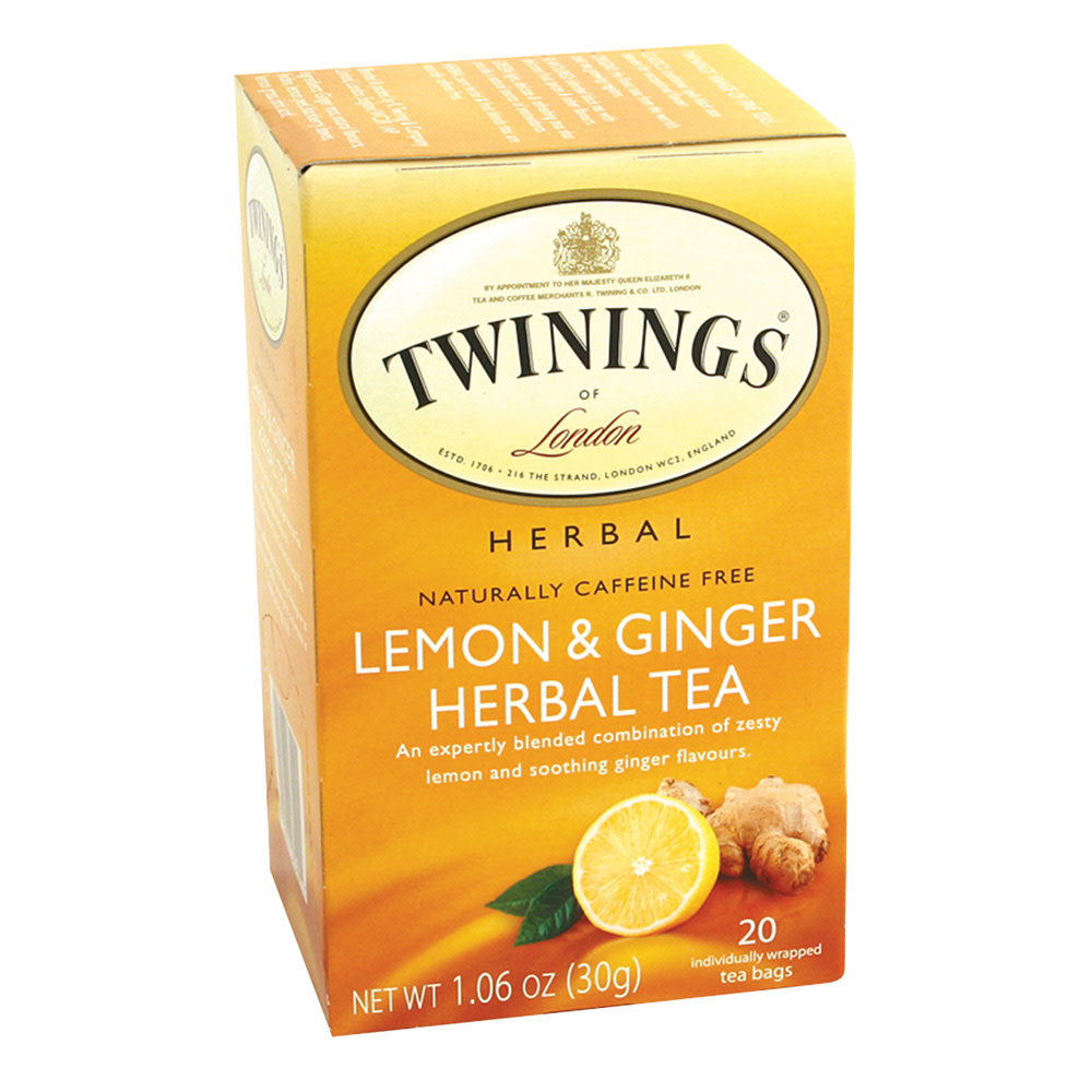 Twinings Lemon And Ginger Tea 20 Ct Box Nassau Candy