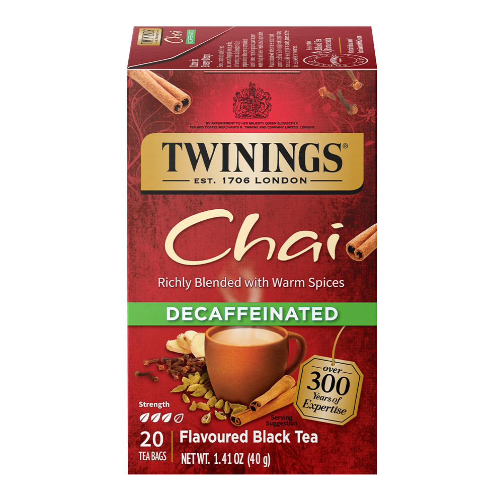 Twinings Decaf Chai Tea 20 Ct Box Nassau Candy