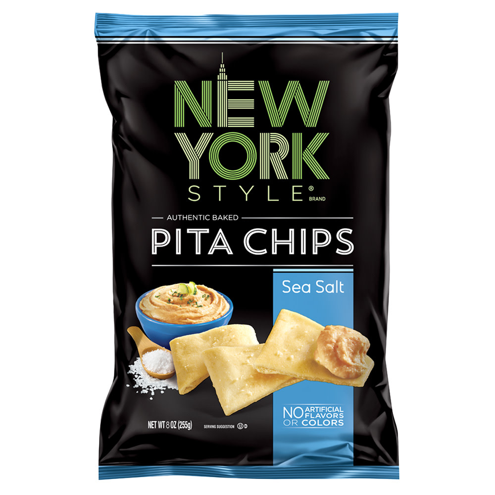 New York Style Sea Salt Pita Chips 8 Oz Bag Nassau Candy