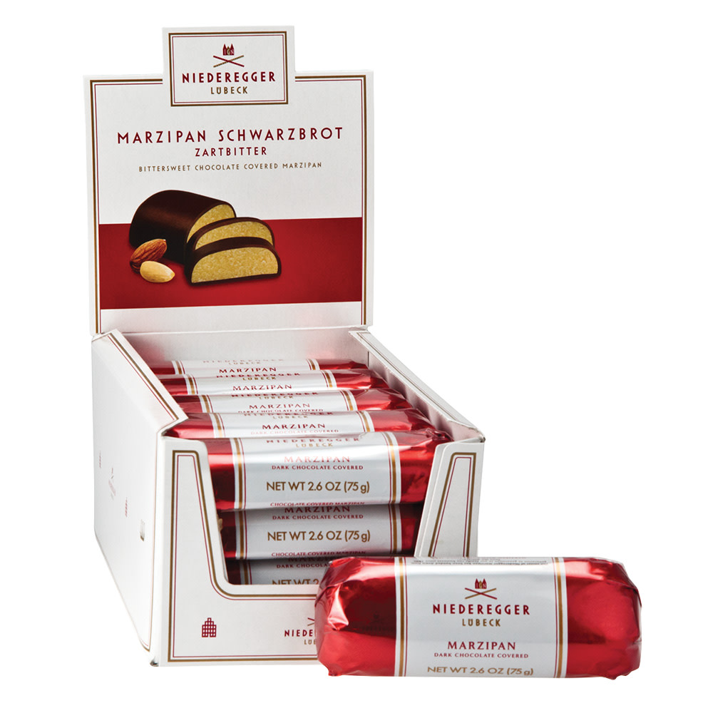 Niederegger Chocolate Covered Marzipan Loaf 2.6 oz | Nassau Candy