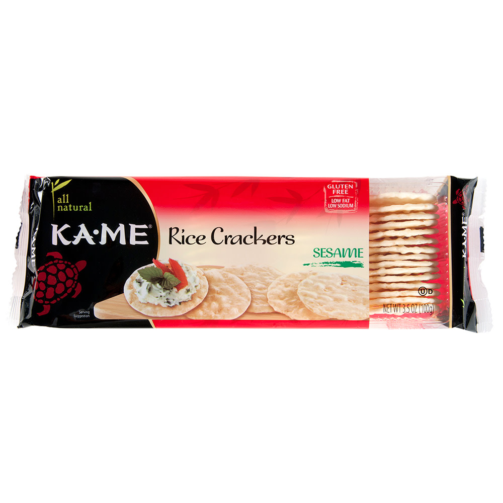 Kame Sesame Rice Crackers 3.5 Oz Nassau Candy