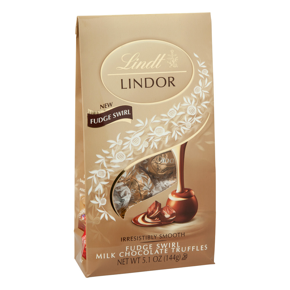 Lindt Lindor Fudge Swirl Truffles 5.1 Oz Bag Nassau Candy