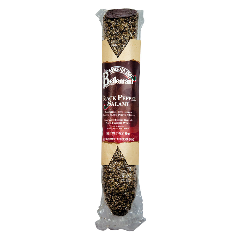Bellentani Black Pepper Coated Salami 7 Oz Nassau Candy