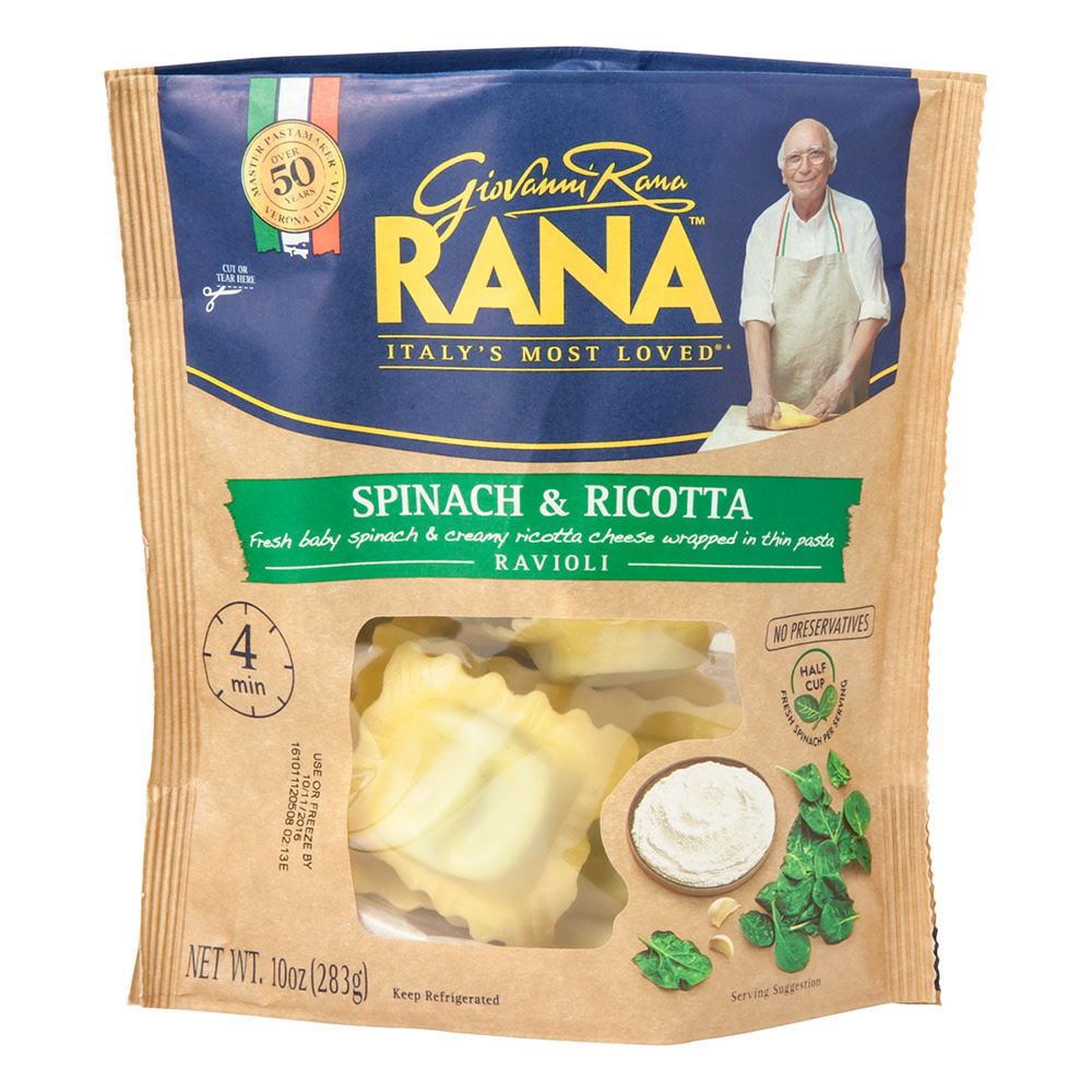 Rana Spinach And Ricotta Ravioli 10 Oz Pouch Nassau Candy