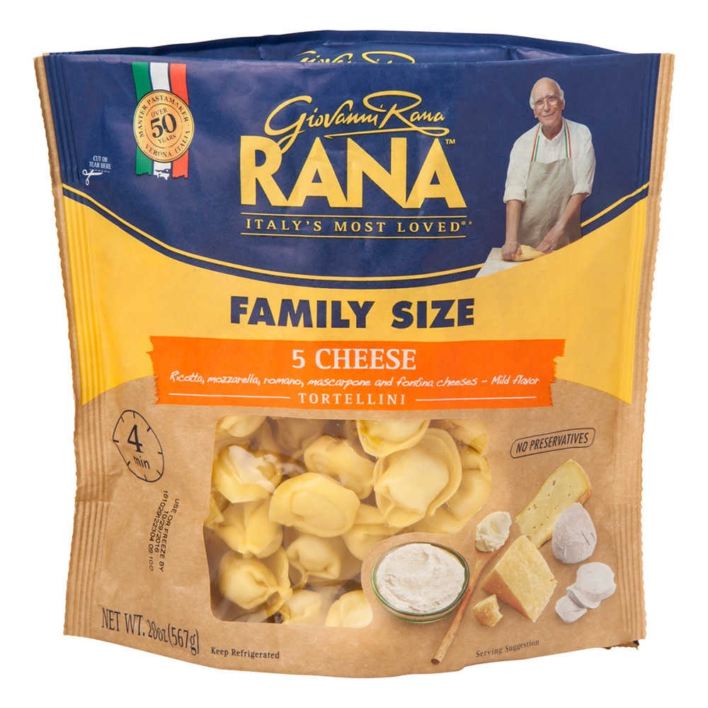 Rana Tortellini, Mini, Classic Cheese, Family Size 20 oz, Refrigerated &  Fresh Pasta