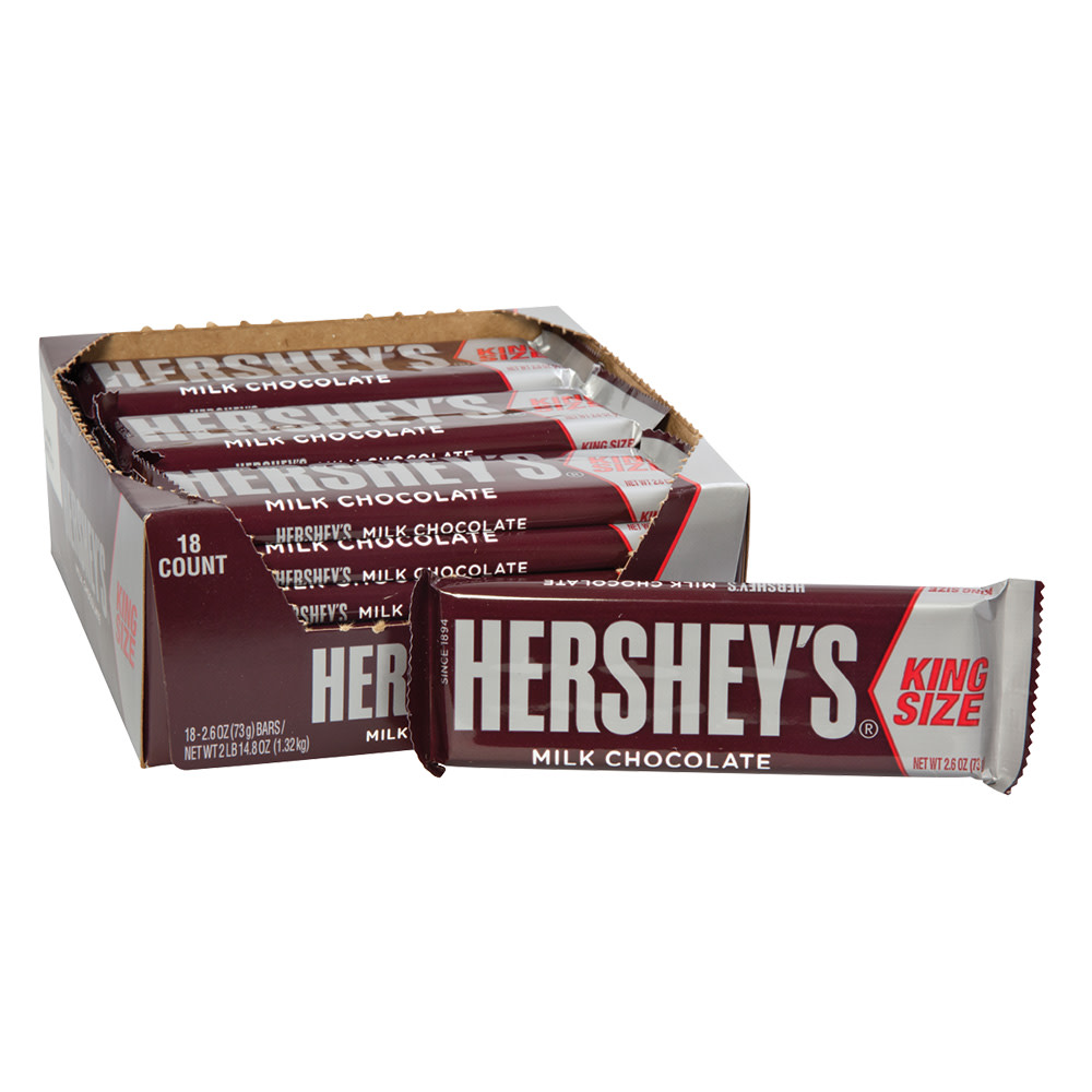 HERSHEY'S Milk Chocolate Candy Bars, 6.98 lb box, 72 bars