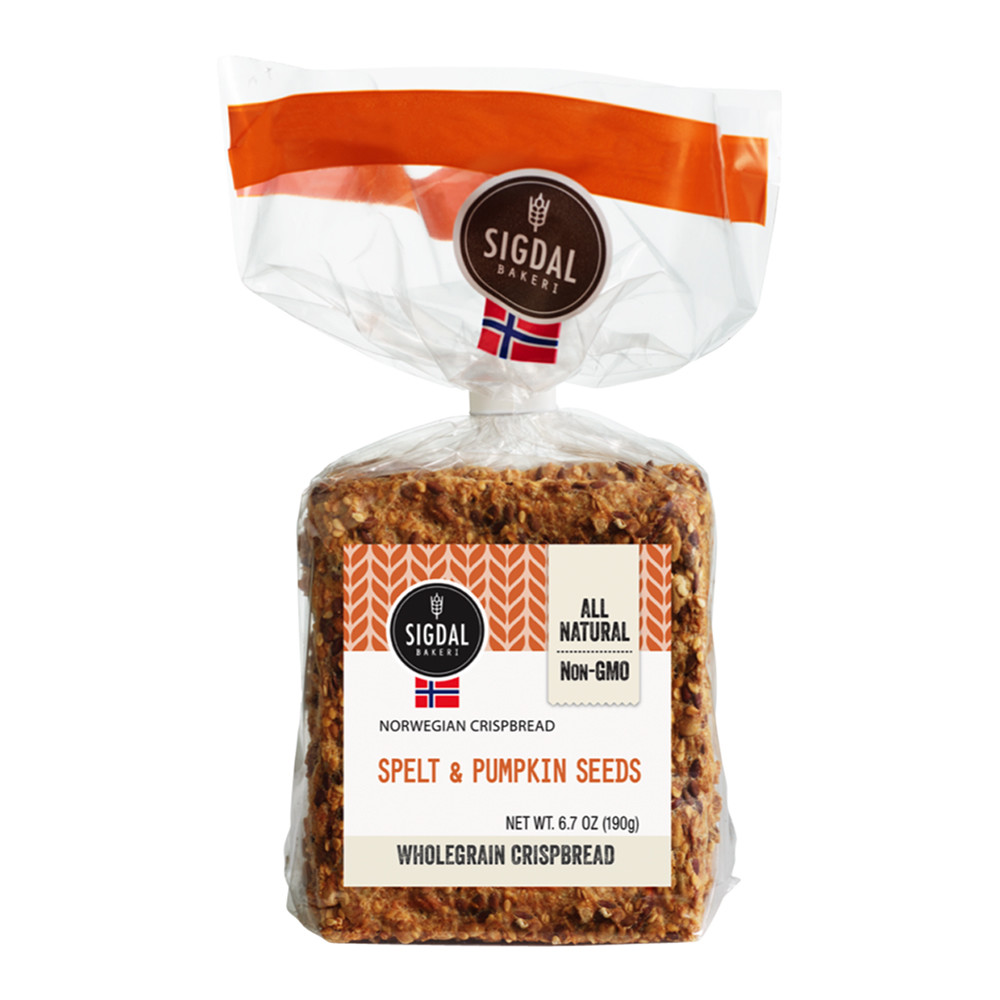 SIGDAL SPELT AND PUMPKIN SEEDS CRISPBREAD 8.29 OZ