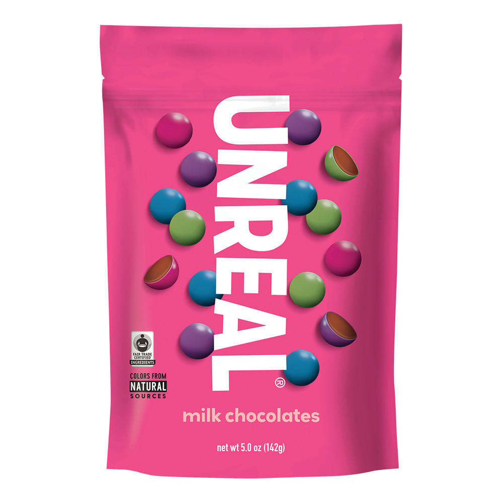 UNREAL MILK CHOCOLATE GEMS 6 OZ POUCH