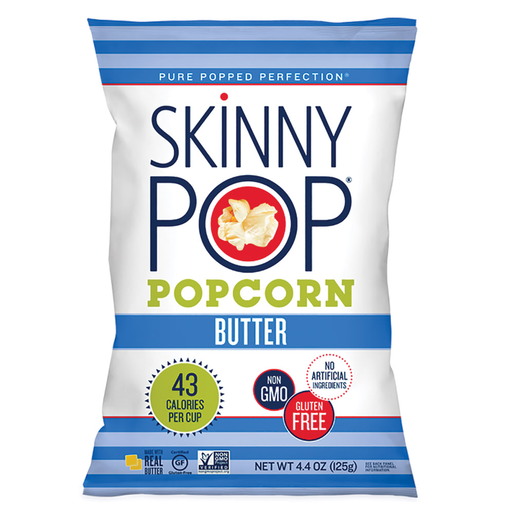 Skinnypop Real Butter Popcorn 4.4 Oz Bag Nassau Candy