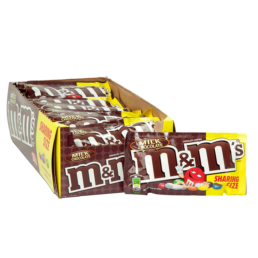 M & M Chocolate Candies, Pretzel - 24 pack, 1.14 oz packs