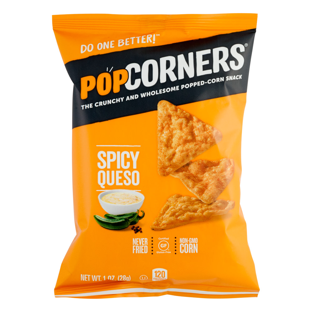 Popcorners Spicy Queso 1 oz Bag Nassau Candy