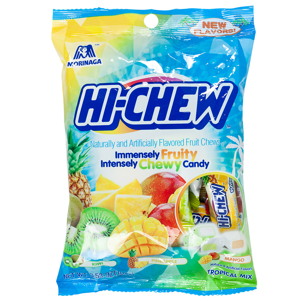 Hi-Chew Tropical Mix 3.53 Oz Peg Bag | Nassau Candy