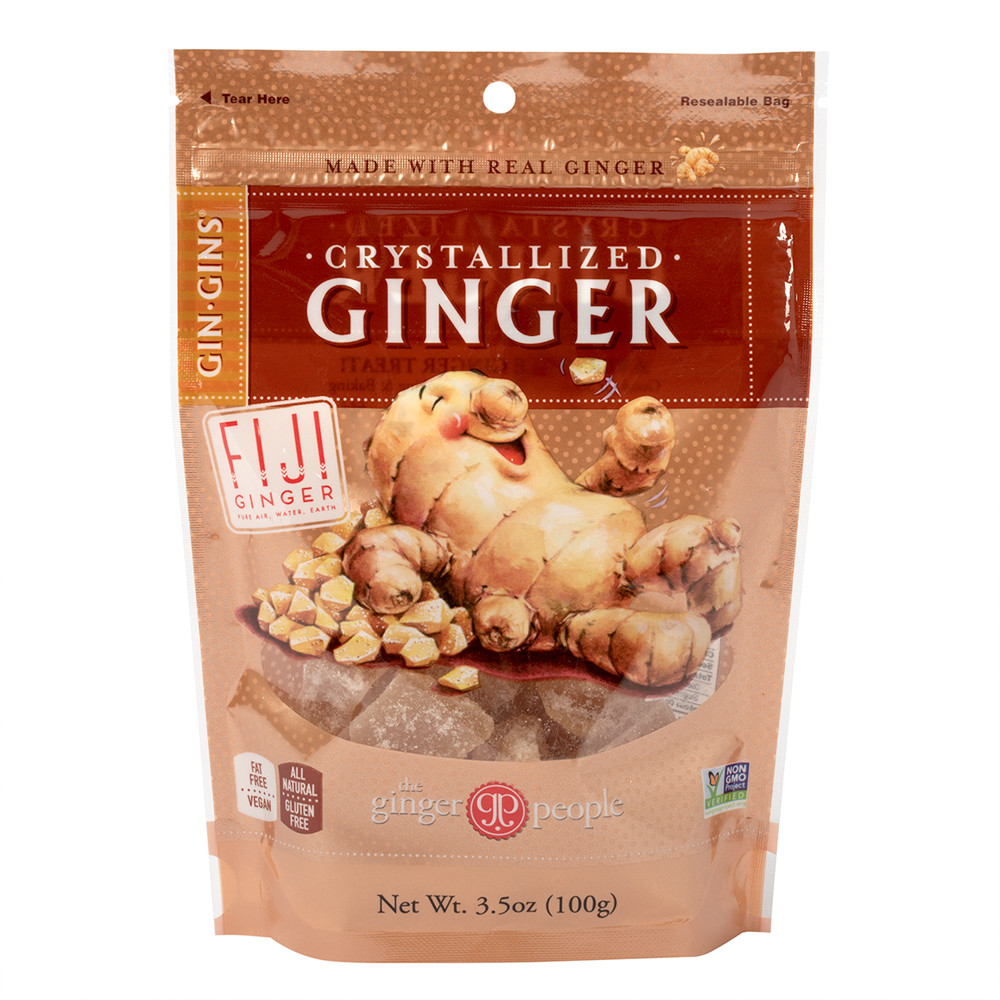 Ginger People Crystalized Ginger Candy 35 Oz Peg Bag Nassau Candy