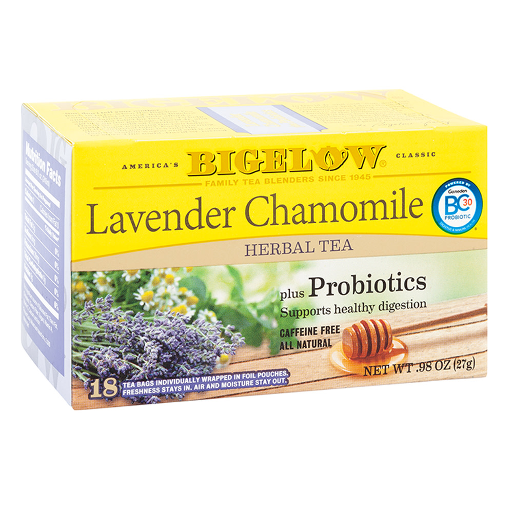 Bigelow Lavender Chamomile Tea With Probiotics 18 Ct Box Nassau Candy