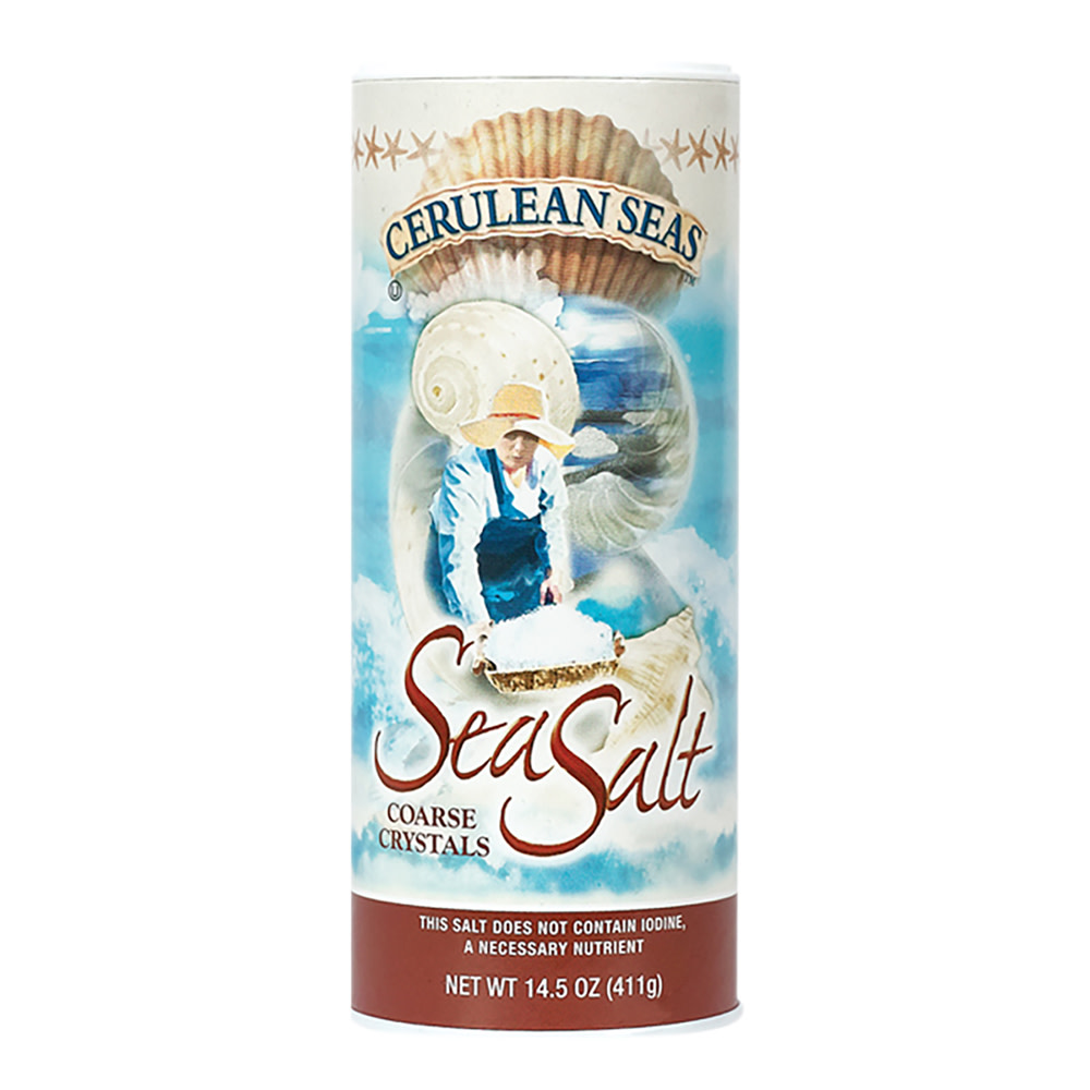 Cerulean Seas Coarse Sea Salt 14.5 Oz Canister Nassau Candy