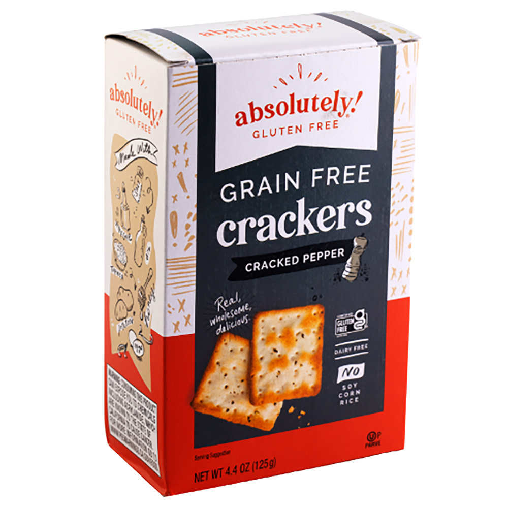 Absolutely Gluten Free Pepper Crackers 4.4 Oz Box Nassau Candy