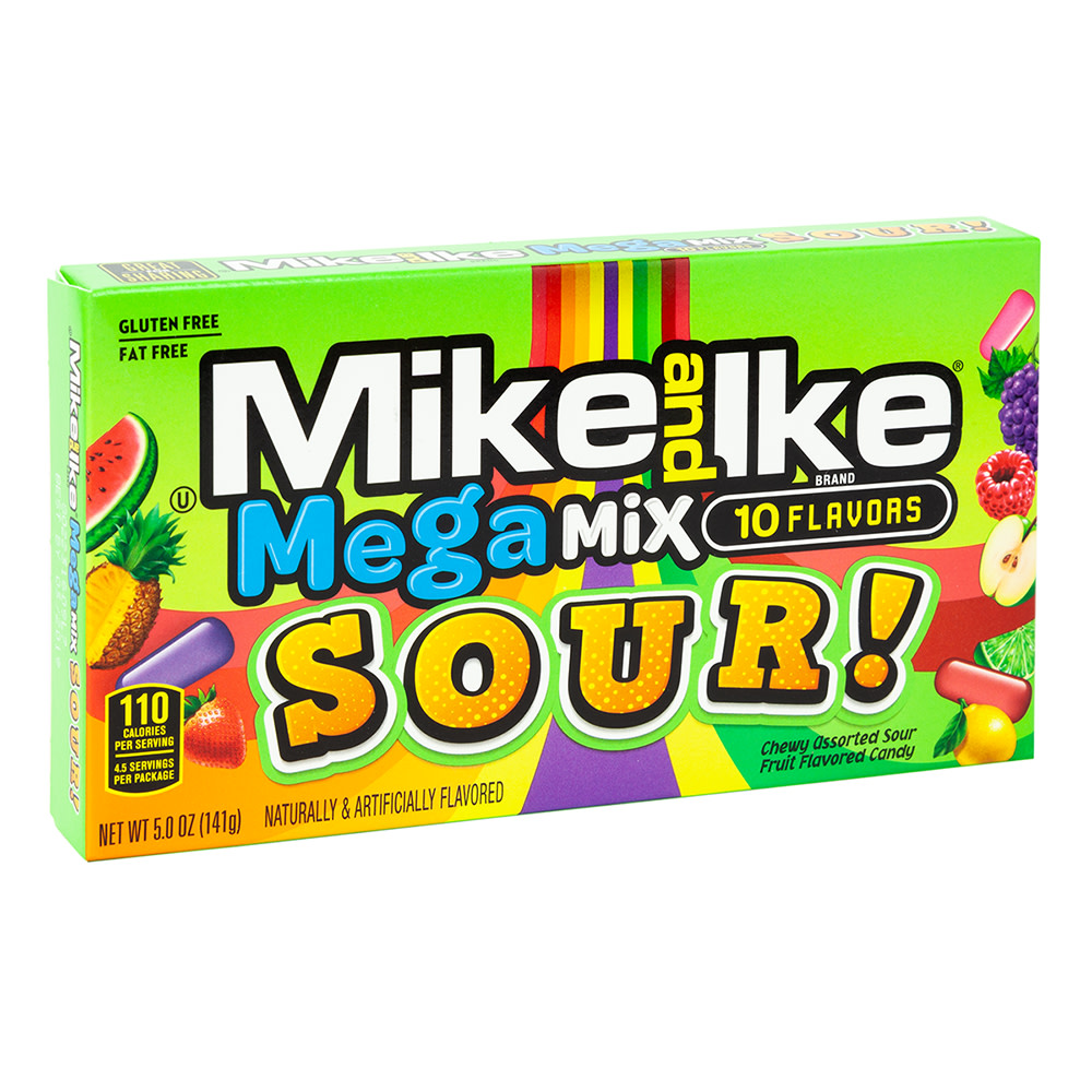 Mike and Ike Mega Mix Sour 5 oz Theater Box | Nassau Candy