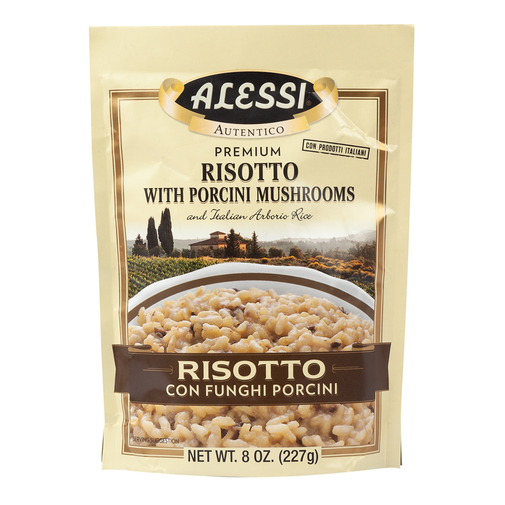 Alessi arborio risotto enriched arborio Rice (niacin, iron (ortho phosphate), thiamin, riboflavin added), dehydrated vegetables (071072003121)