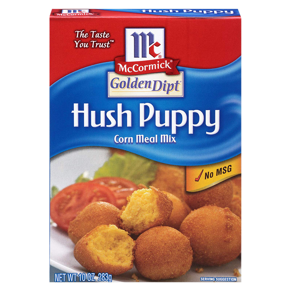 Mccormick Golden dipt, hush puppy corn meal Mix (041234807119)