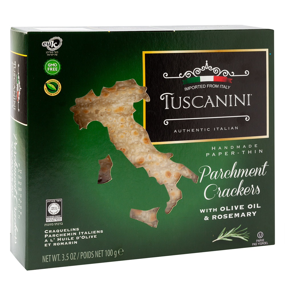 Tuscanini Crackers With Olive Oil & Rosemary 3.5 Oz Box | Nassau Candy