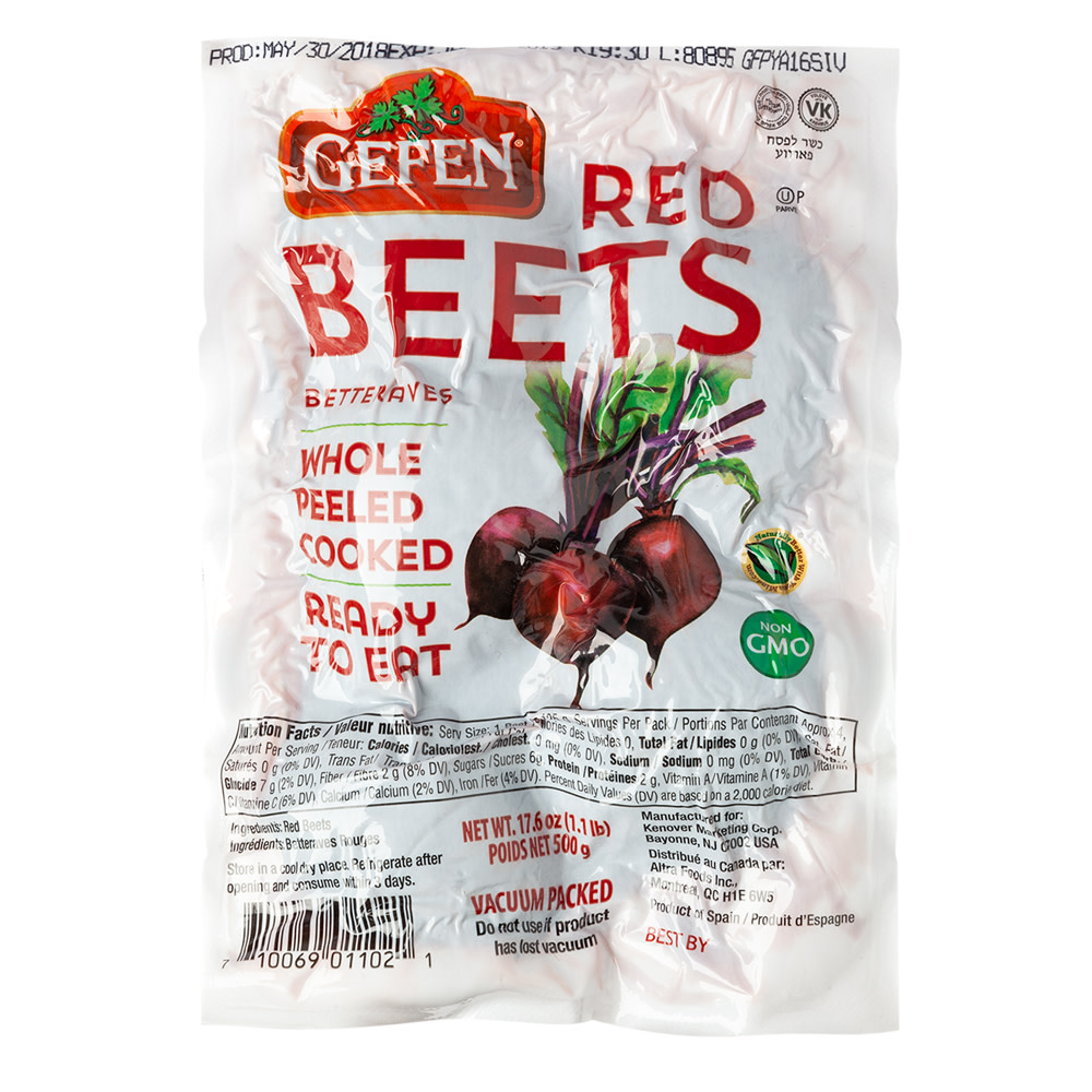 Gefen Red Beets Vacuum Packed 17.6 Oz Bag Nassau Candy
