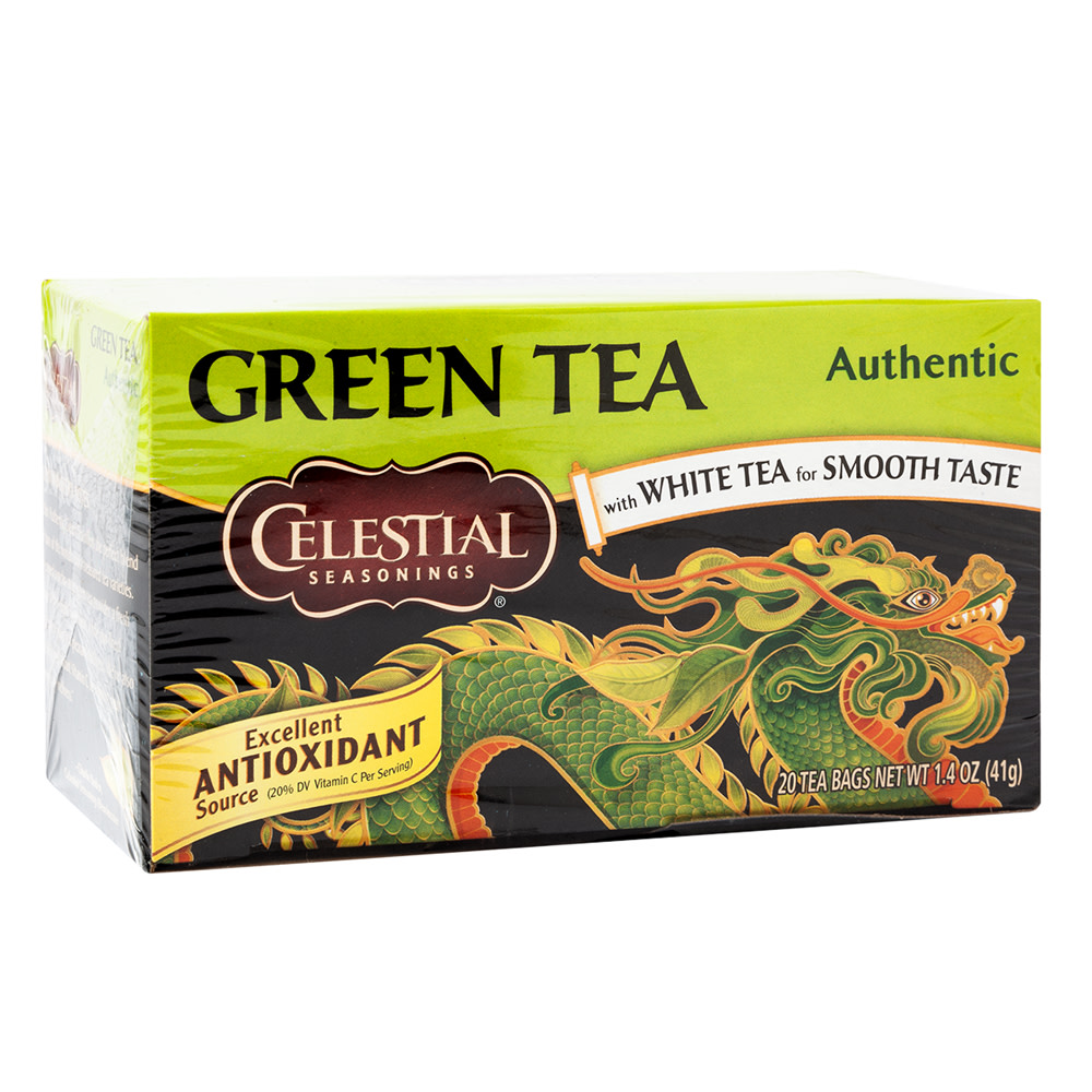Celestial Seasonings Authentic Green Tea 20 Count Box Nassau Candy
