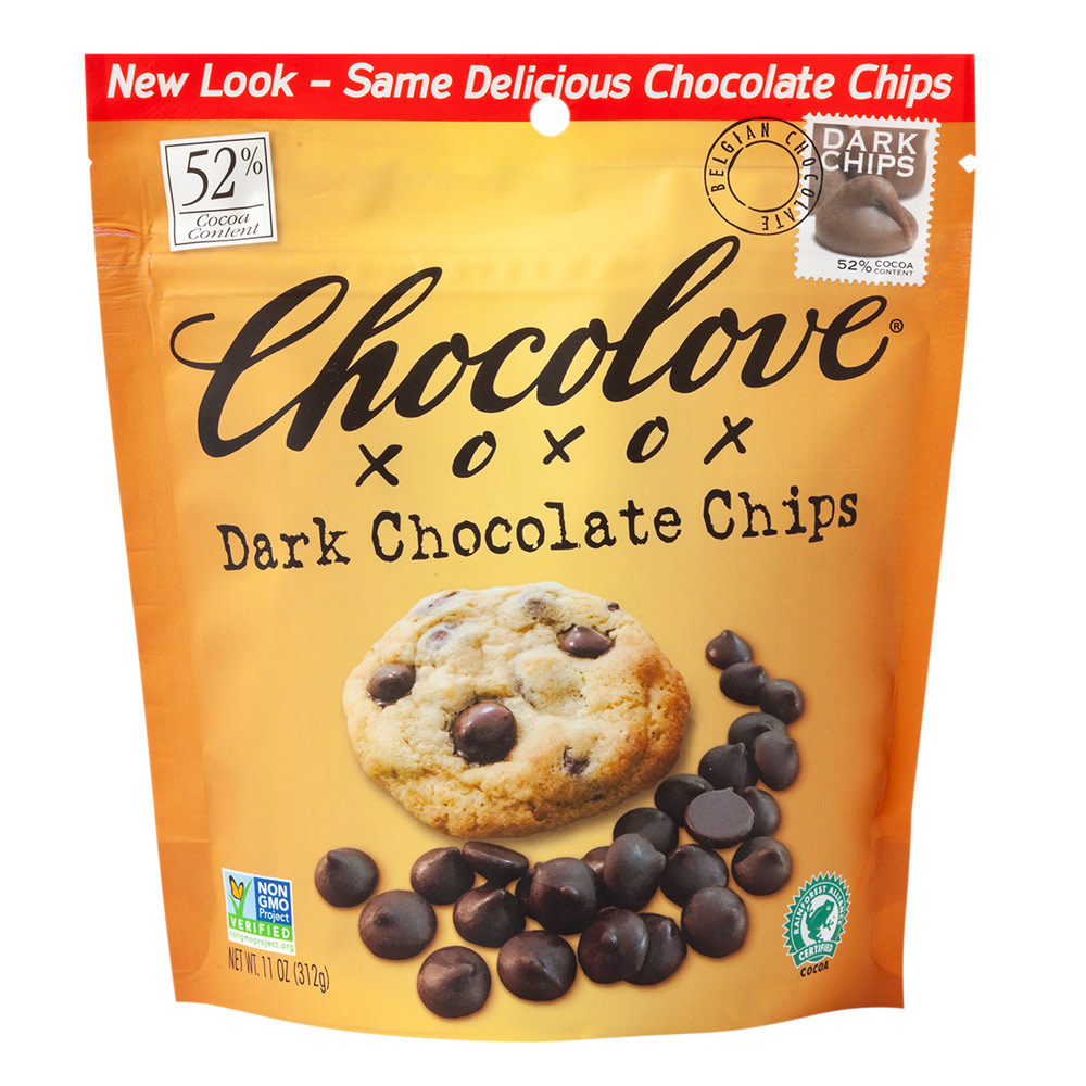ちょこ Chocolove Dark Chocolate Baking Chips 11 oz Pouch | Nassau Candy