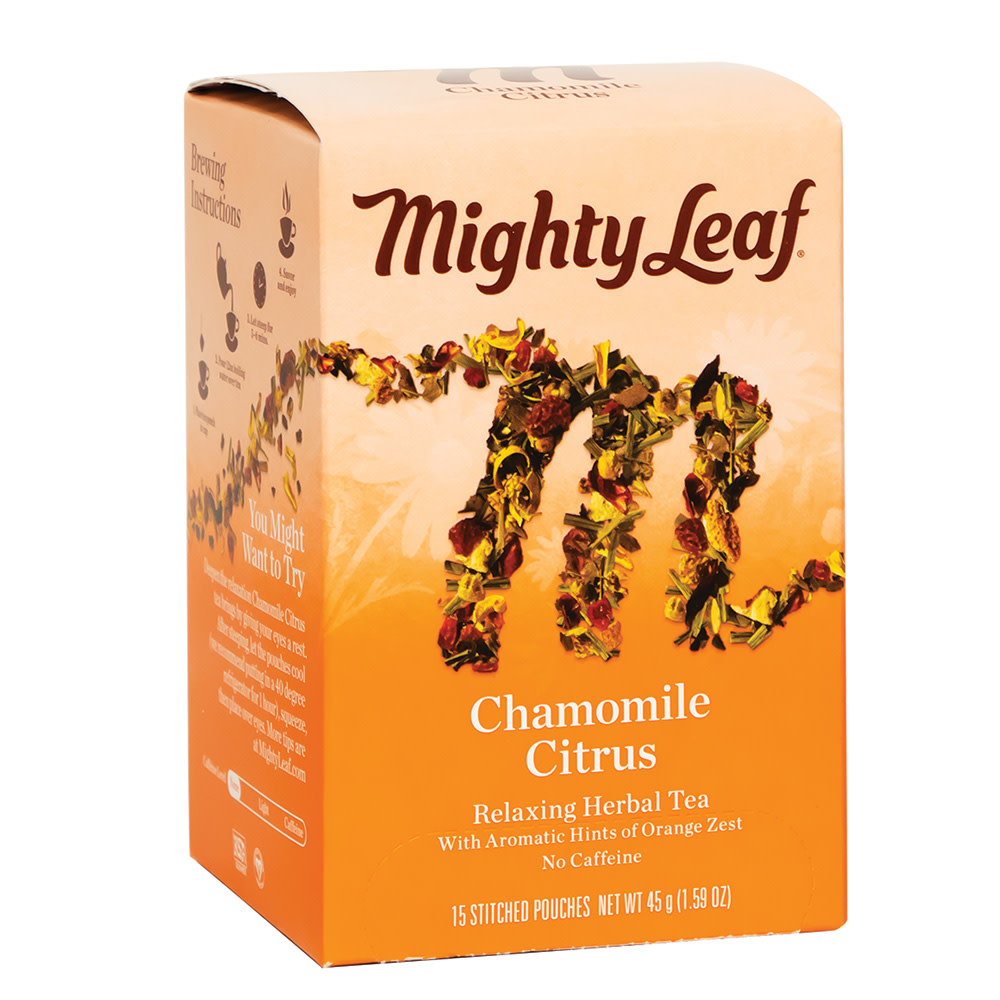 Mighty Leaf Chamomile Citrus Tea 15 Ct Box Nassau Candy