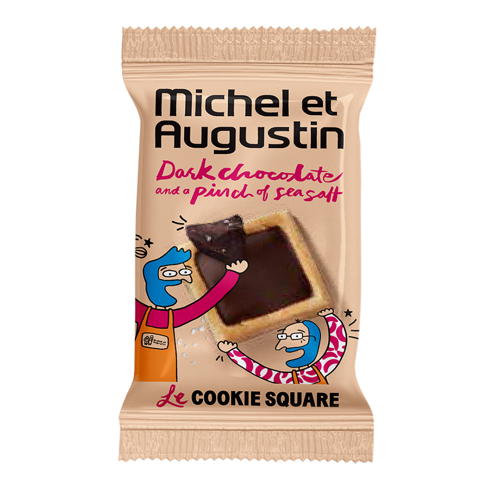 Dark Chocolate Cookie Squares, 15 count, Michel et Augustin