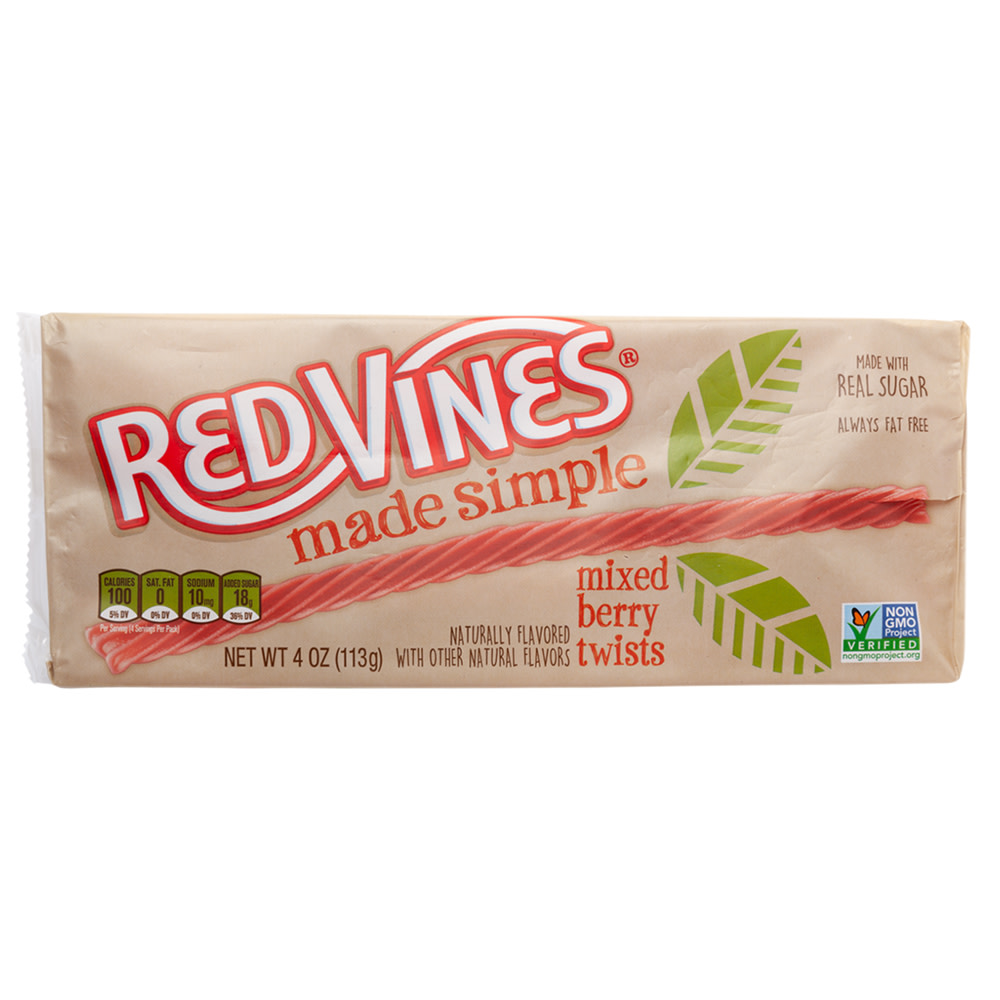 Red Vines Made Simple Berry 4 oz Tray Nassau Candy