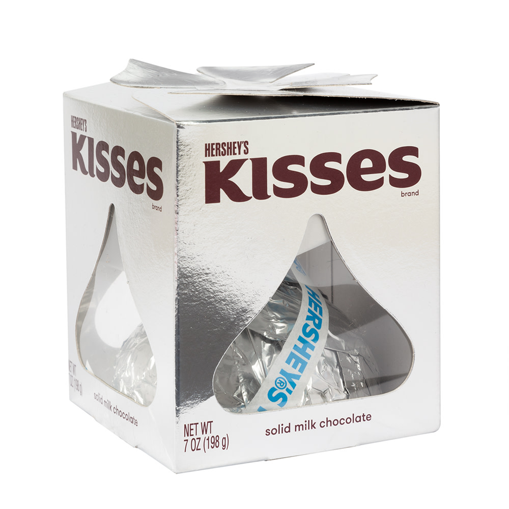 HERSHEY'S KISSES Valentine's Milk Chocolate Giant Candy, 7 oz box