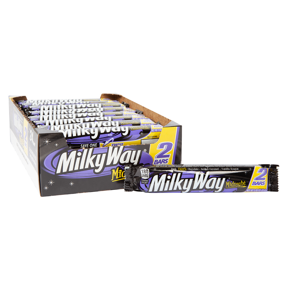 Milky Way Candy Midnight Dark Chocolate Bar, Full Size - 1.76 oz