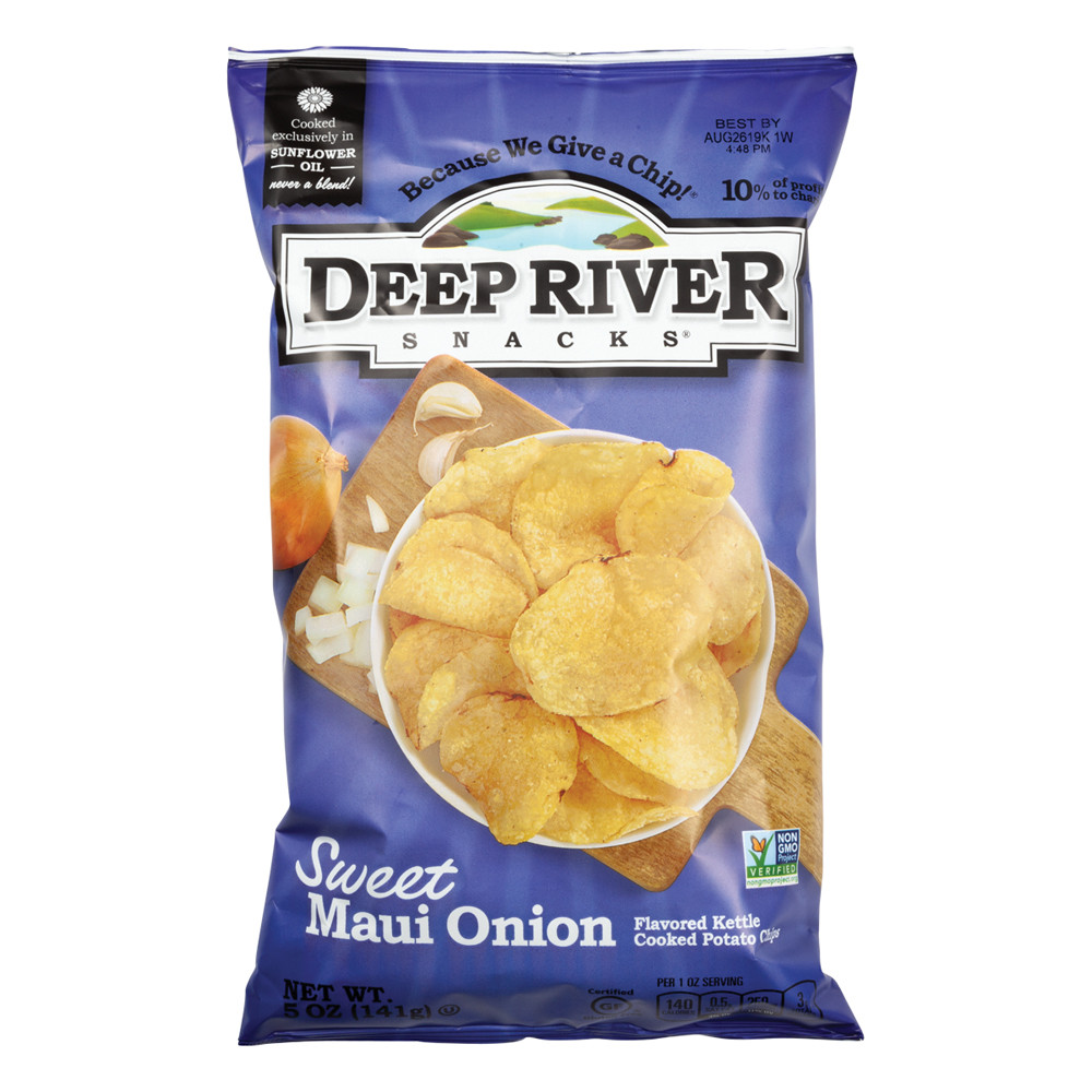 Deep River Sweet Maui Onion Potato Chips 5 oz Nassau Candy