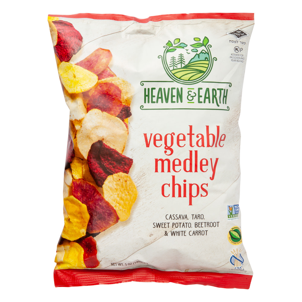 Heaven & Earth Vegetable Medley Chips Bag Nassau Candy