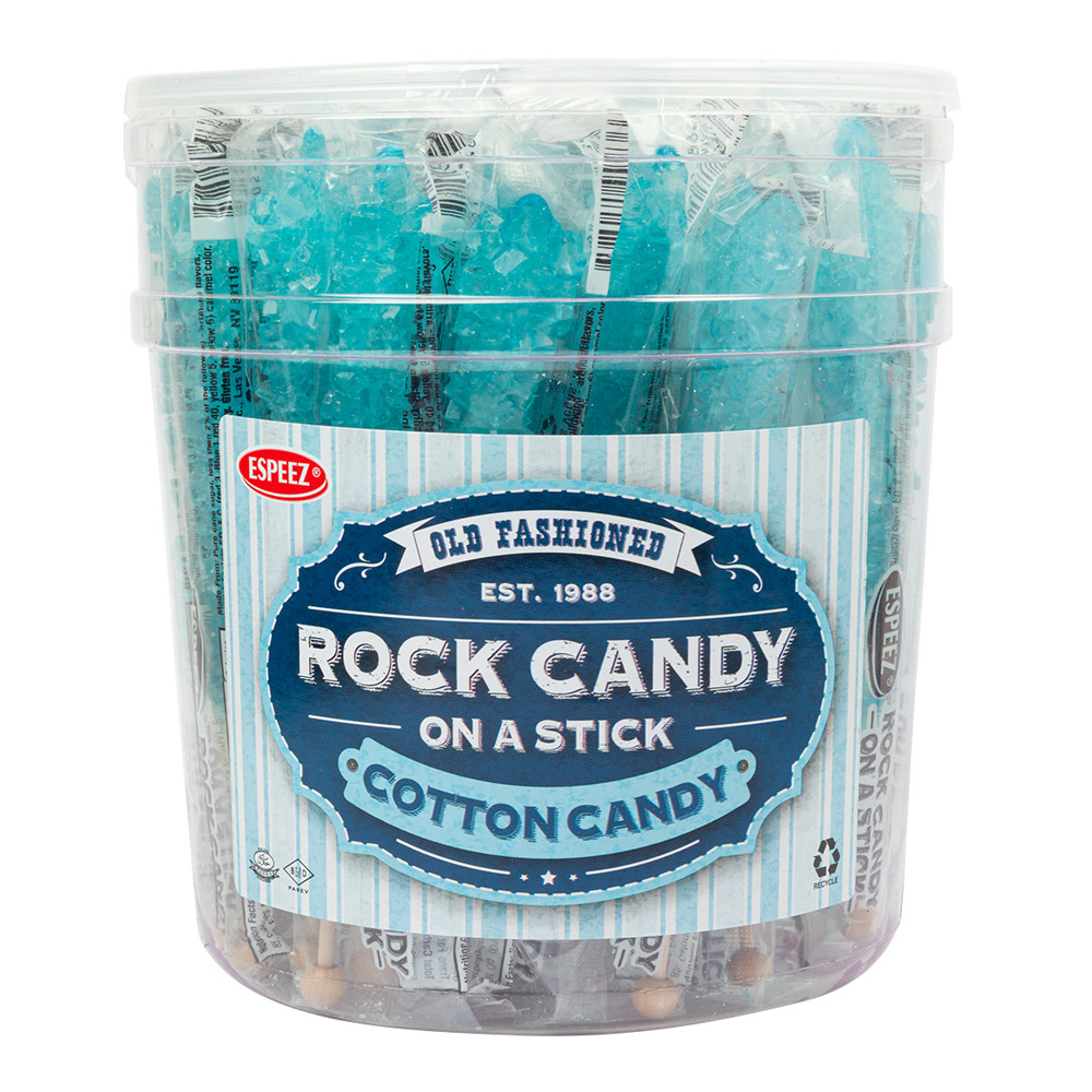 Espeez Rock Candy Light Blue Cotton Candy Sticks Tub 0.8 oz 