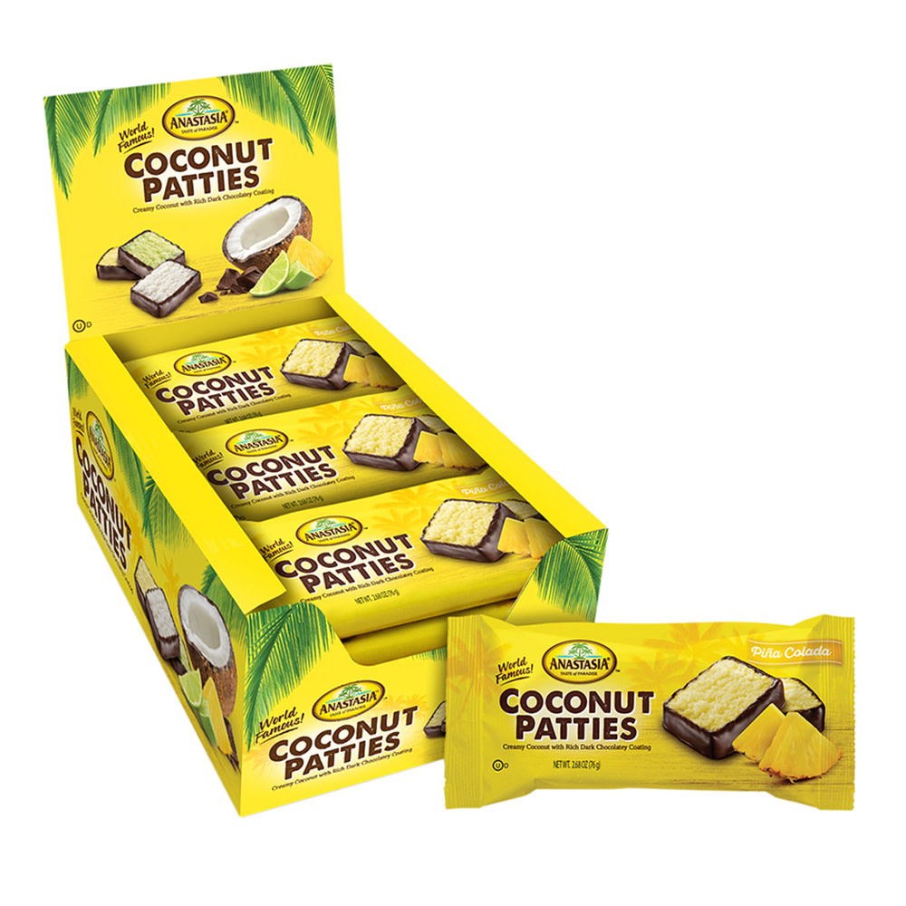 Anastasia Pina Colada Coconut Patties 2 Pc Nassau Candy