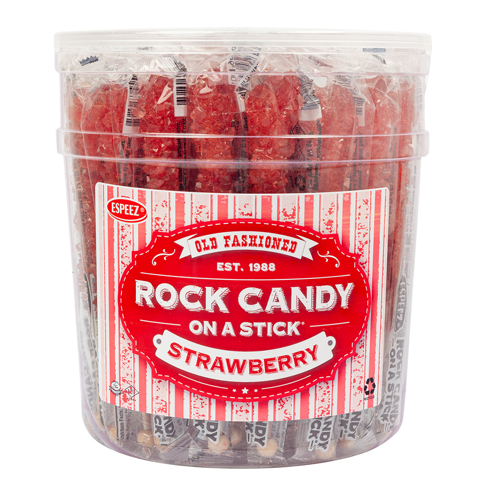 Espeez Rock Candy Red Strawberry Sticks Tub 0 8 Oz