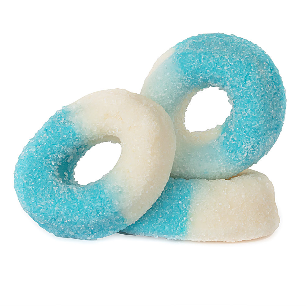 Bulk Candy - Kervan Blue Raspberry Gummy Rings - Grandpa Joe's Candy Shop